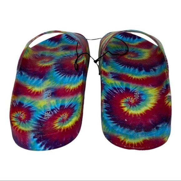 NEW Steve Madden Tie Dye Sandals Sofi Printed Size 10 Slip On Slides Bohemian‎ - Picture 6 of 8